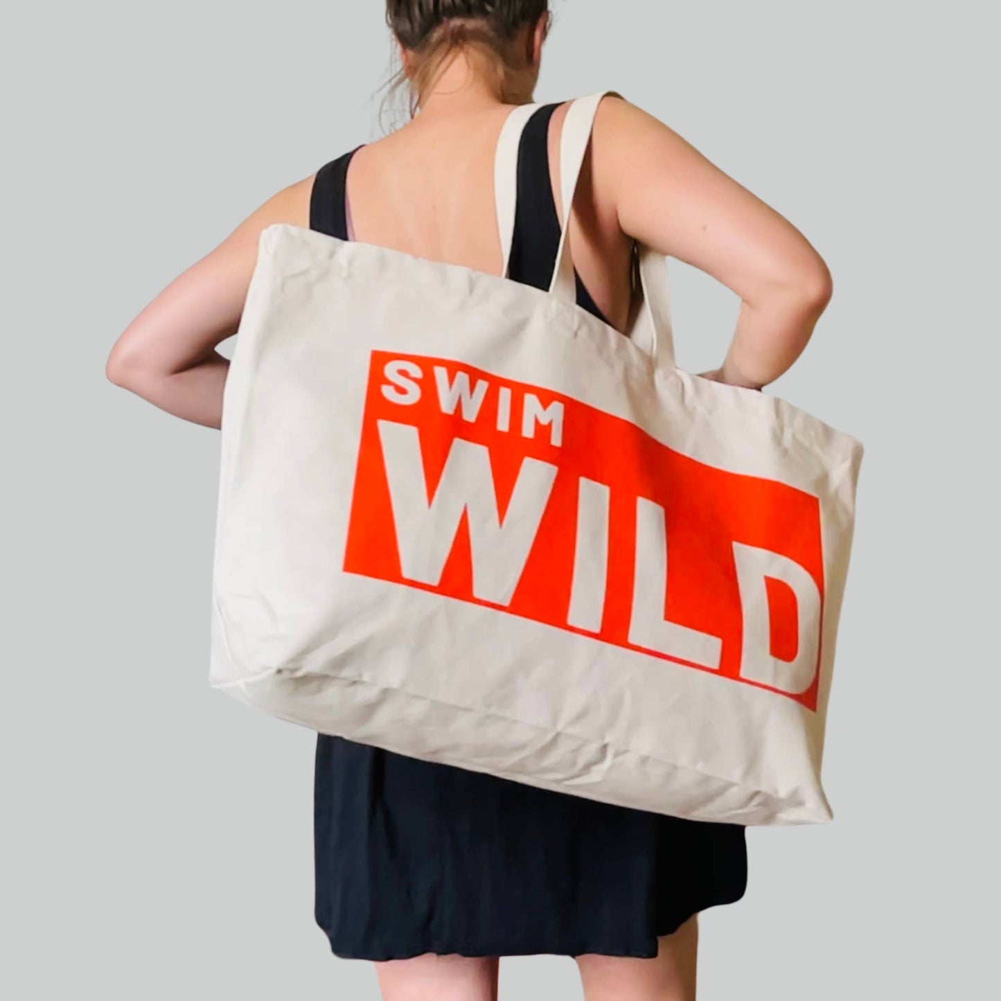 Jumbo Swim Wild Bag - Natural / Flame