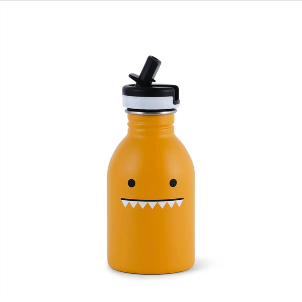 Stainless Steel Water Bottle - Ricemon Monster - Brown