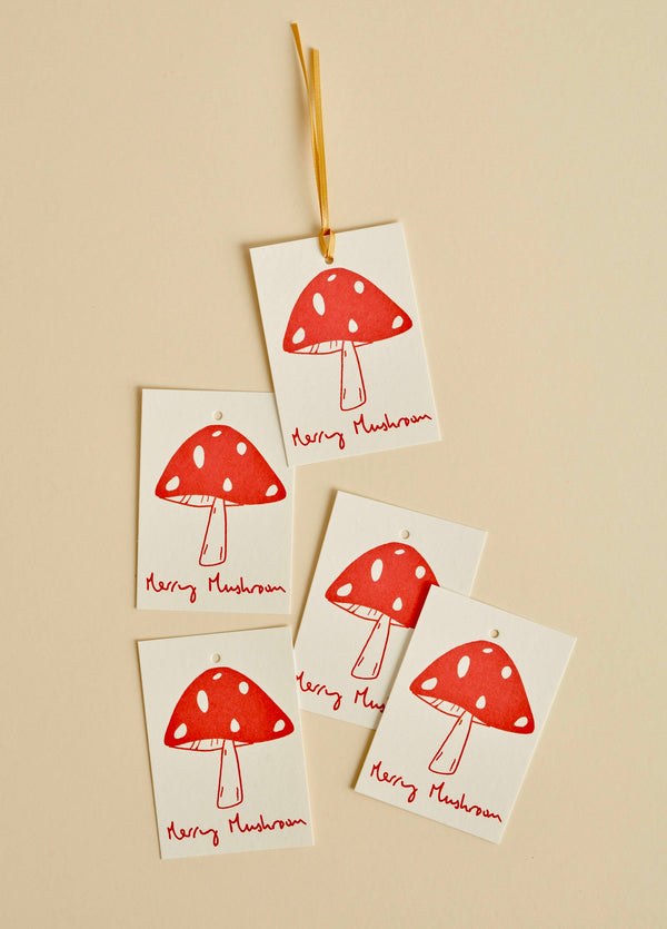 Gift Tags - Merry Mushroom Set of 8