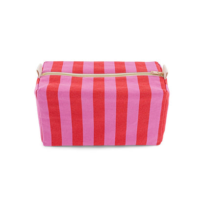 VIC TOILETRY BAG STRPES ORCHID / TOMATO