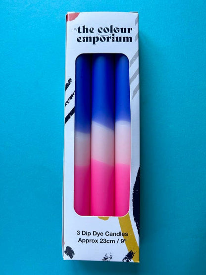 PINKBERRY DIVE Dip Dye Dinner Candle Trio