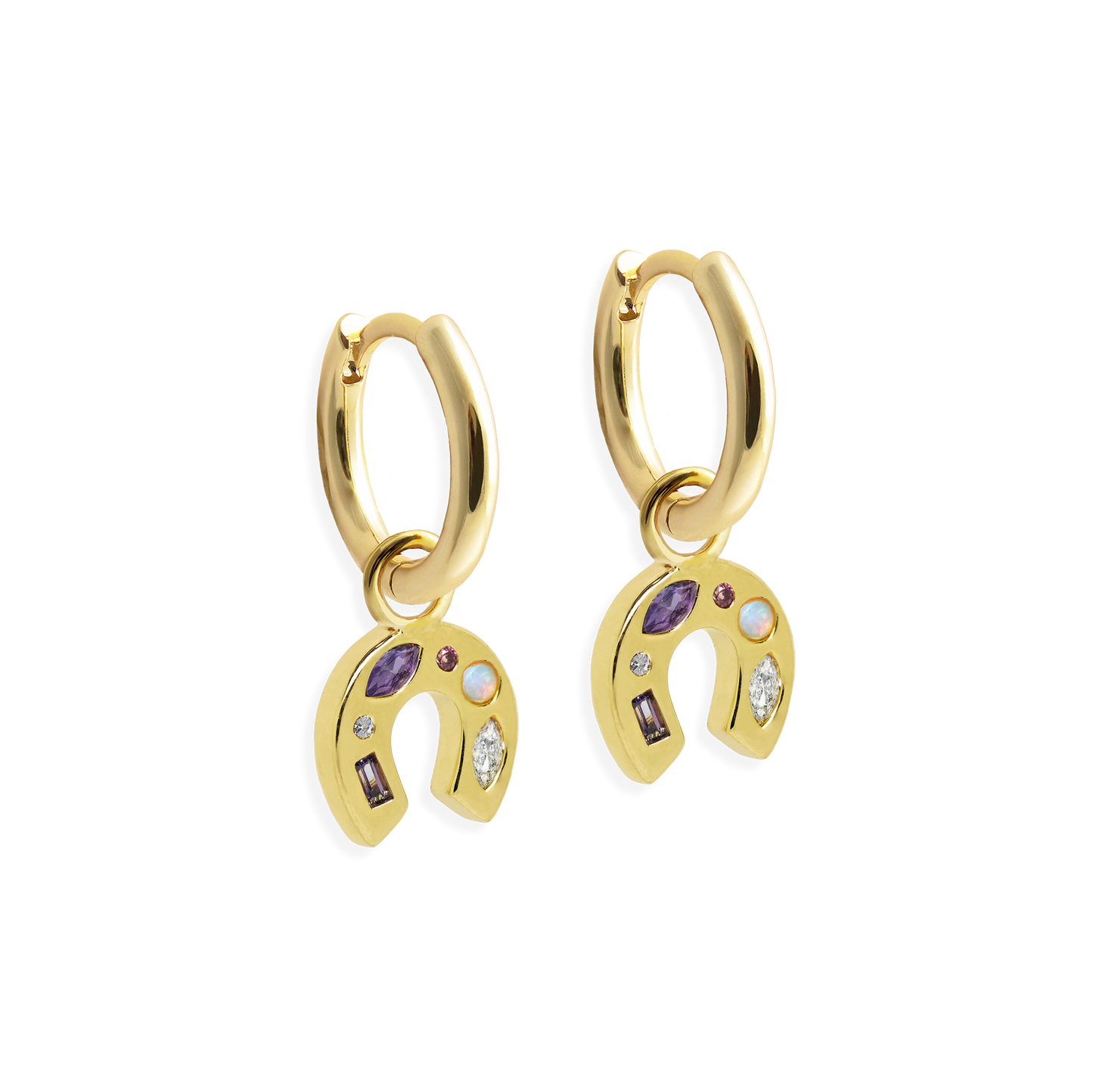 Mini Lucky Charm Hoop Earrings
