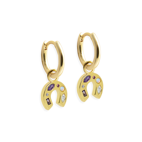 Mini Lucky Charm Hoop Earrings