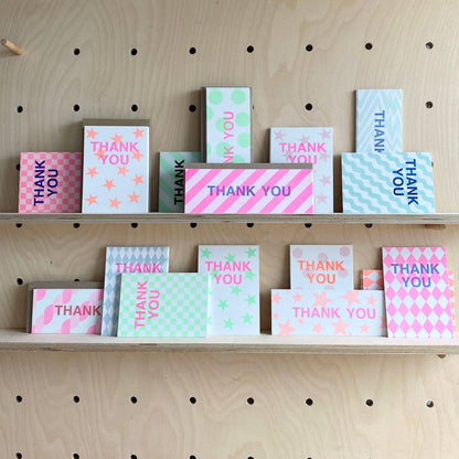 A6 12 Cards & Envelopes per Pack - Pink Pinwheel