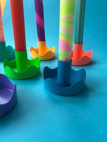 Blue Colour Pop Wavy Candle Holder