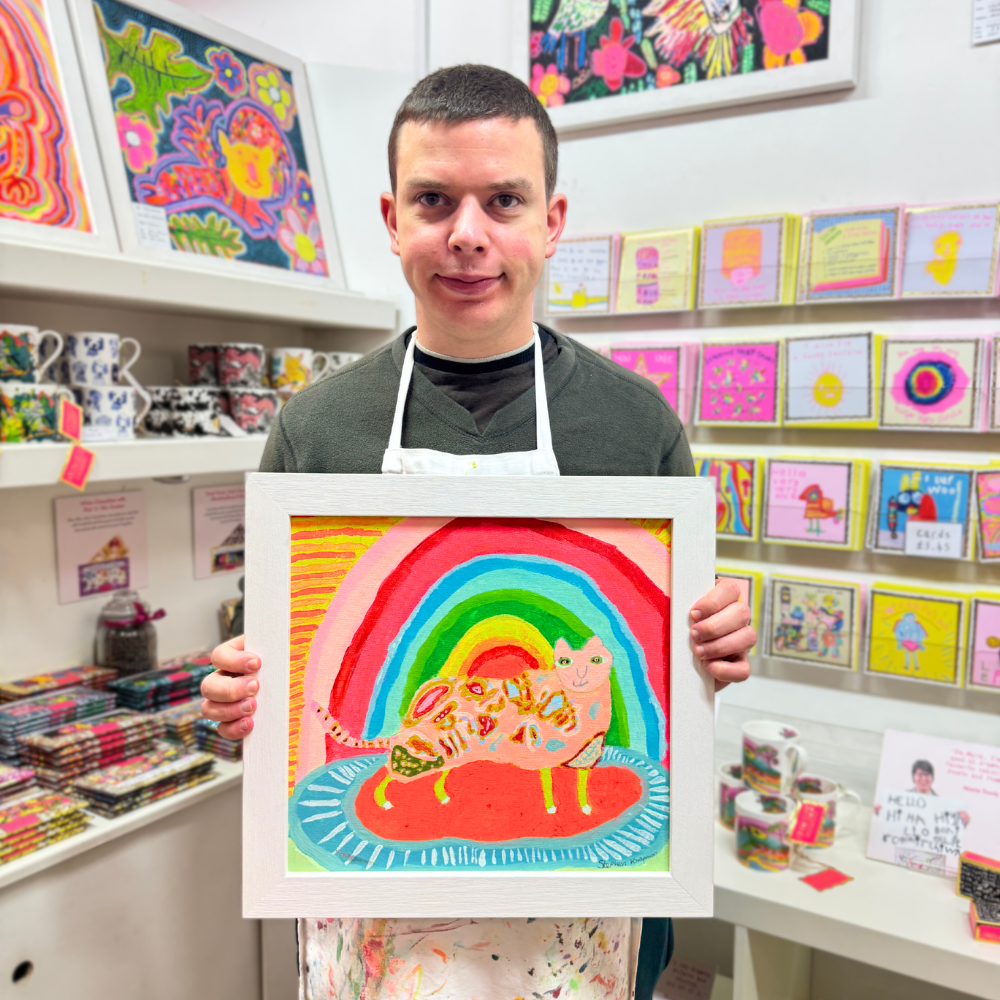 Rainbow Cat, Milk Chocolate Bar with Smoky Malt Crunch, Sea Salt & Cinnamon