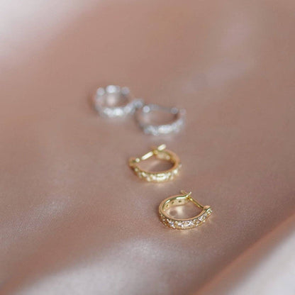 Champagne Crystal Jewelled Hoop Earrings