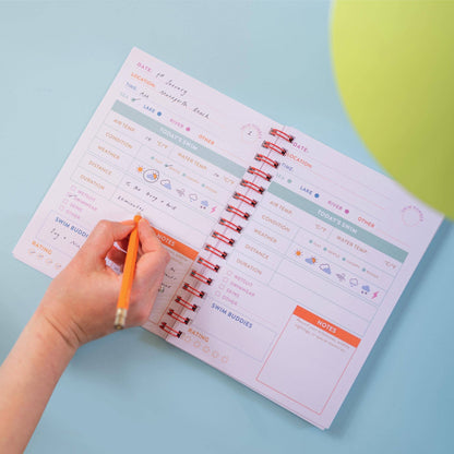 Swim Journal A5 | Pink & Red | Softcover