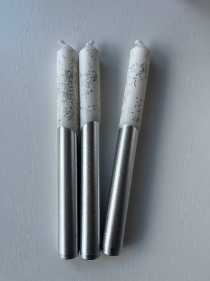 MIRRORBALL Dip Dye Dinner Candle Trio