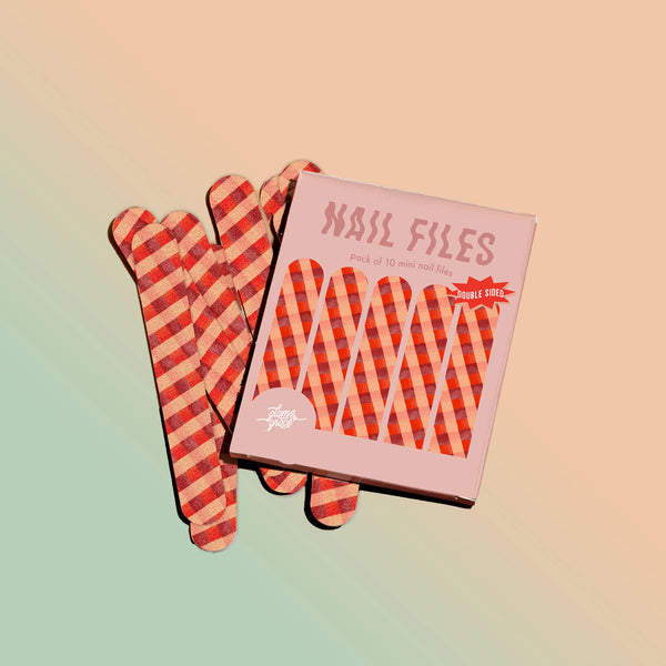 Holiday Checkerboard Nail Files - Red - Limited Edition