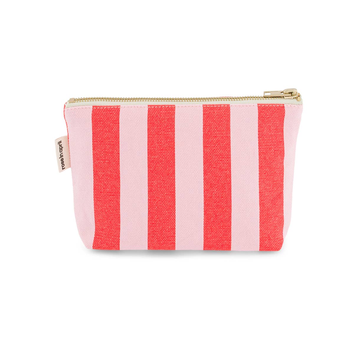 POUCH SOFIA STRIPES  TOMATO / CANDY PINK