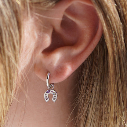 Mini Lucky Charm Hoop Earrings