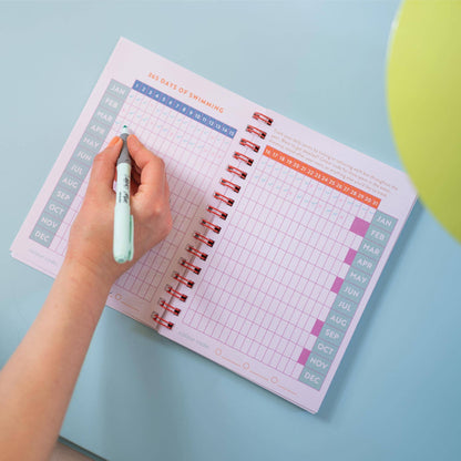 Swim Journal A5 | Pink & Red | Softcover