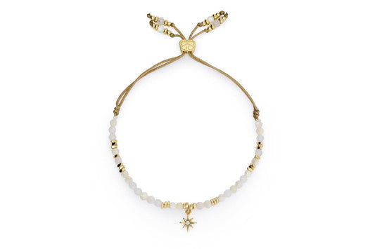 Una Gold & Rainbow Moonstone Mix Gemstone Bracelet