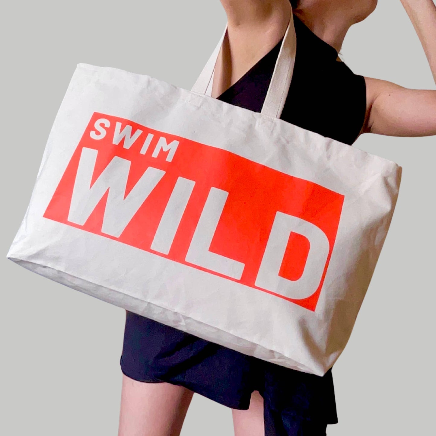 Jumbo Swim Wild  Bag - Natural / Flame