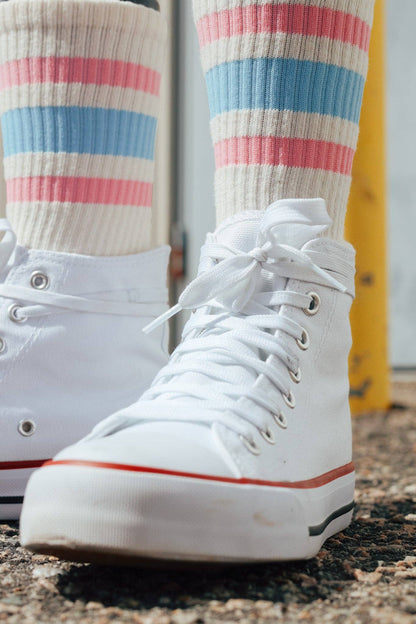 SOCCO Naturals | Cotton Candy Striped Crew