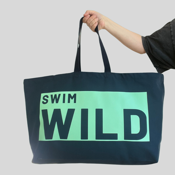 Jumbo Swim Wild Bag  - Navy/Mint