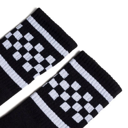 SOCCO White Checkered Crew | Black