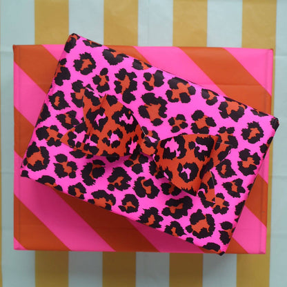 Luxury Tissue Paper Chequerboard/Diagonal - Ginger/Fl Pink