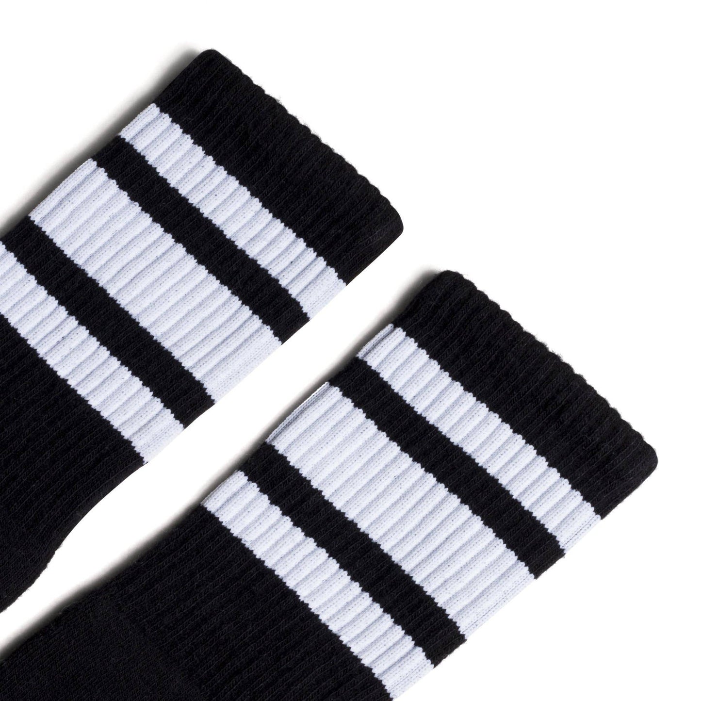 SOCCO White Striped Crew | Black