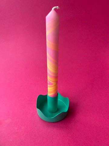 Aqua Colour Pop Wavy Candle Holder