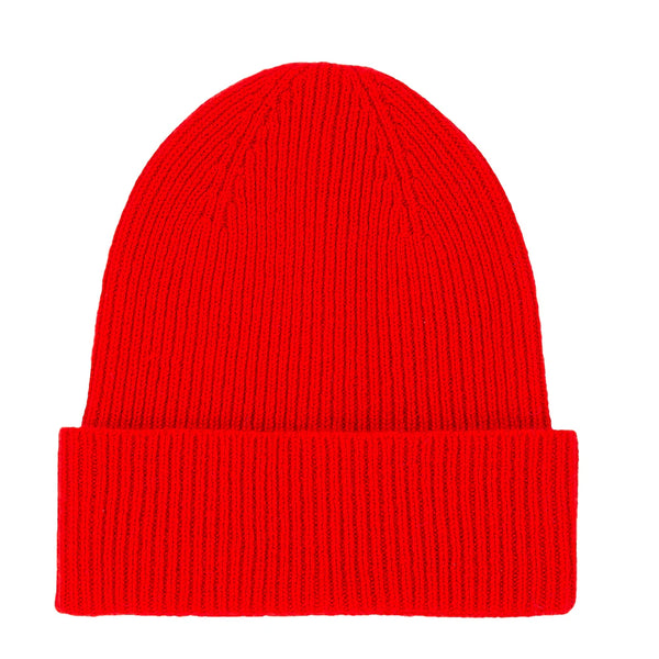 Cashmere Beanie Hat- Red