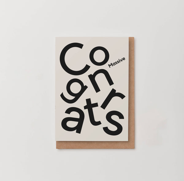 'MASSIVE CONGRATS' CONGRATULATIONS CARD