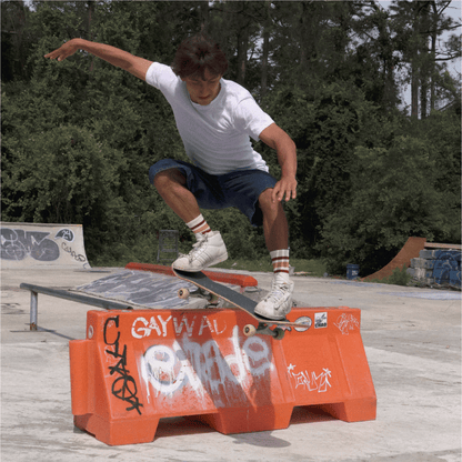 SOCCO Naturals | Cardinal Red & Brass Striped Crew