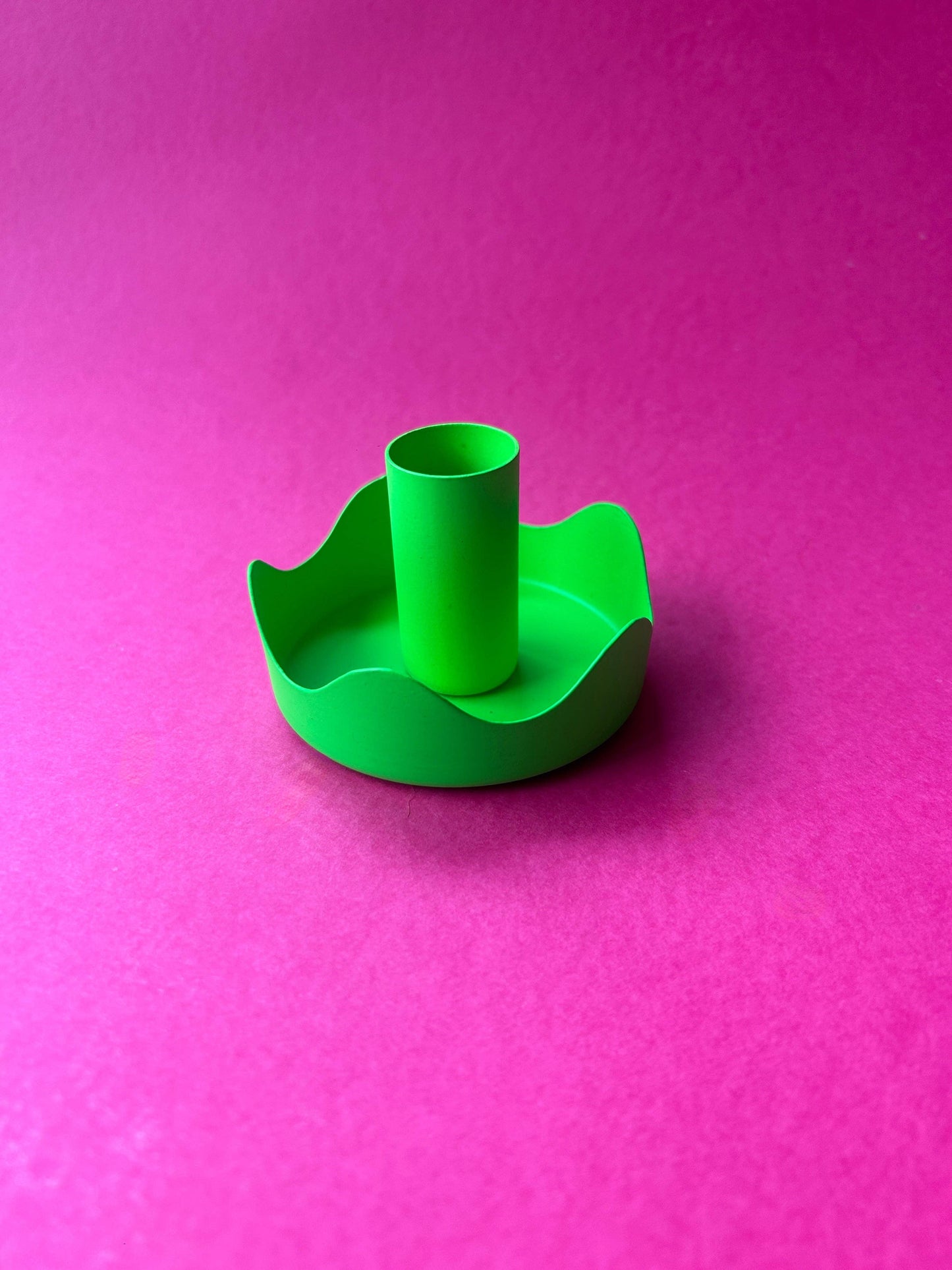 Green Colour Pop Wavy Candle Holder