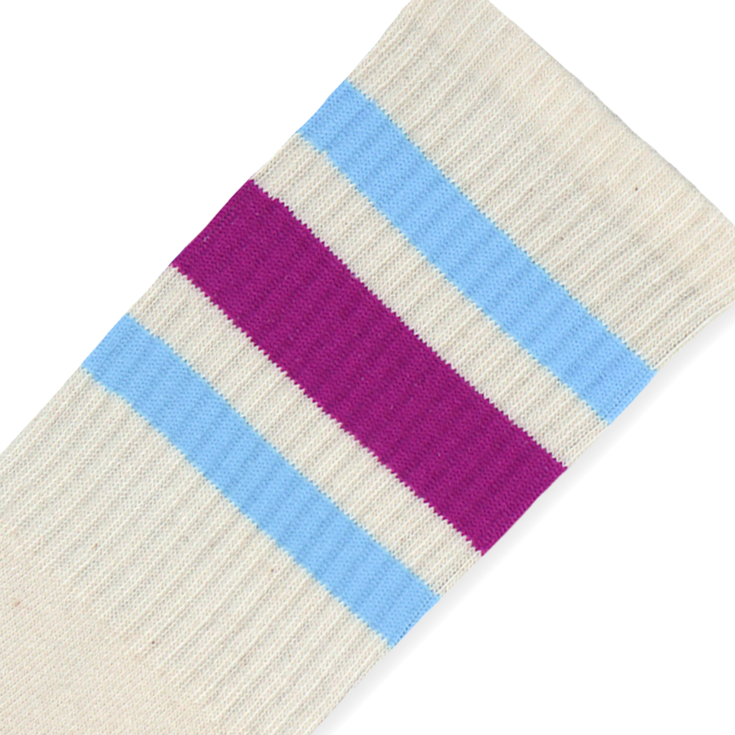 SOCCO Naturals | Berry & Light Blue Striped Crew