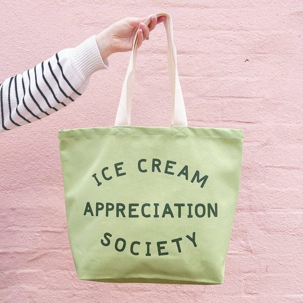 Ice Cream Appreciation Society - Pistachio Canvas Tote Bag