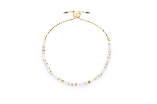 Valentina Rainbow Moonstone Gold Bracelet