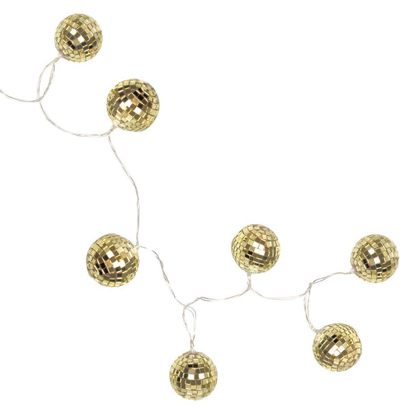 Gold Disco Ball String Lights | 1.5m |