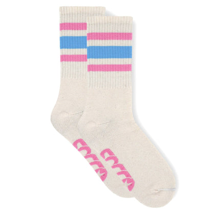 SOCCO Naturals | Cotton Candy Striped Crew