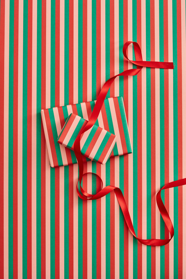 Classic Triple Stripe Gift Wrap