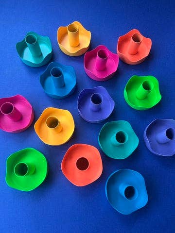 Aqua Colour Pop Wavy Candle Holder