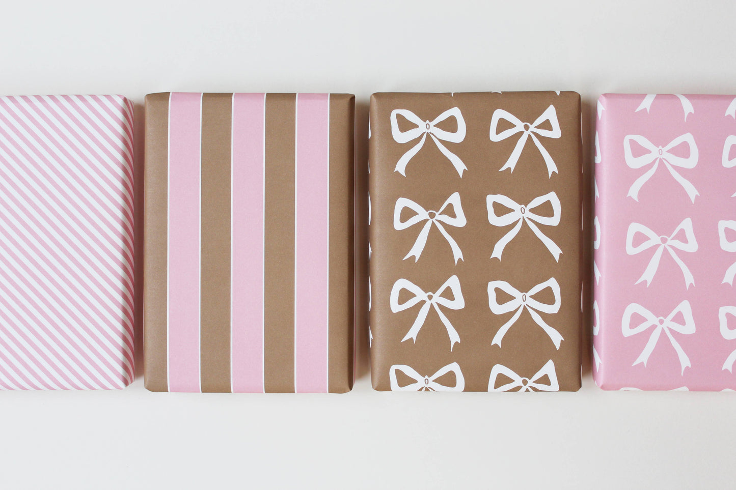 Southwold Stripe Gift Wrap Pink & Brown