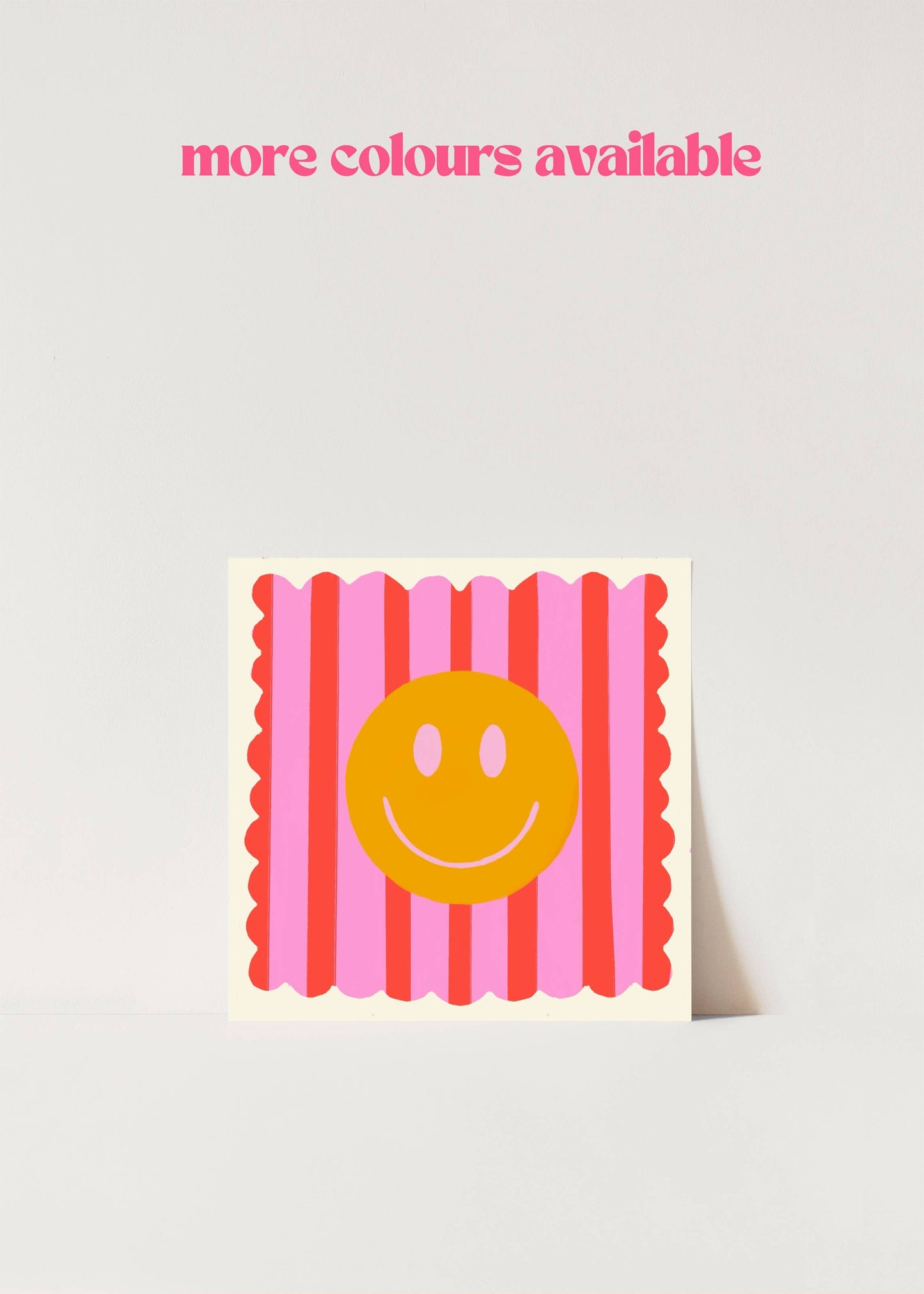 Red Stripe Smiley, Dopamine Decor, Maximalist, Colourful