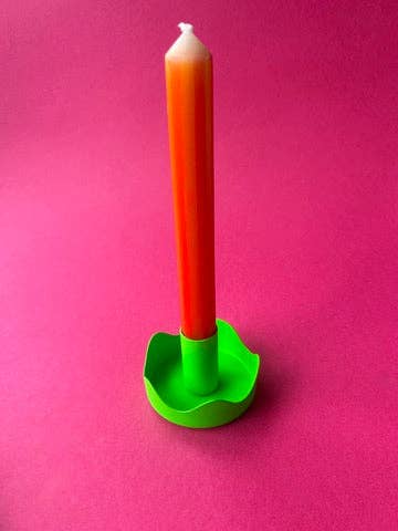 Green Colour Pop Wavy Candle Holder