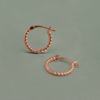 Mini Twisted Hoop Earrings
