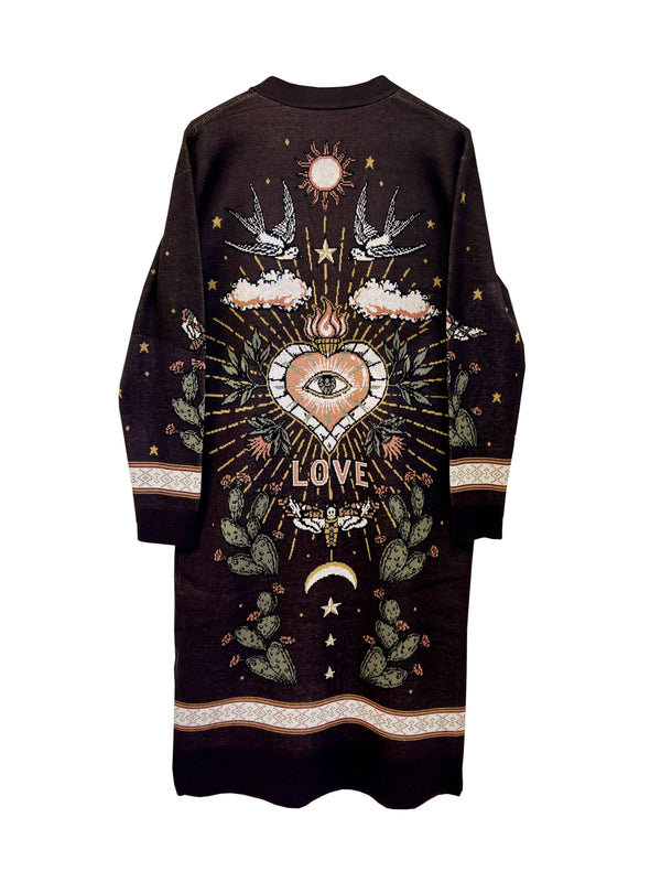 Heart and Soul Jacquard Knit Cardigan