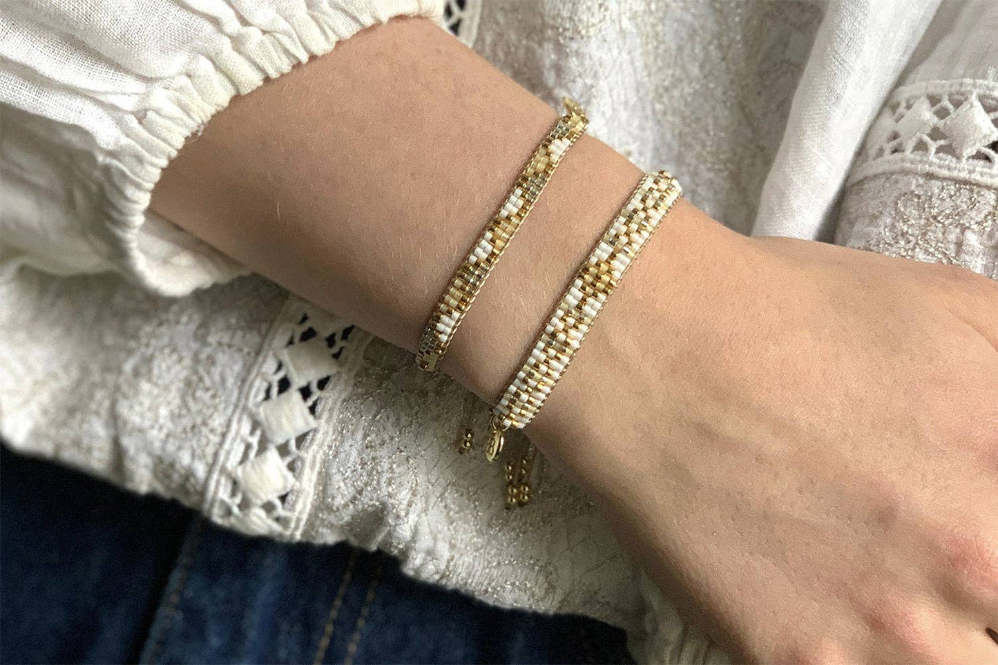 Matira Gold Beaded Friendship Bracelet