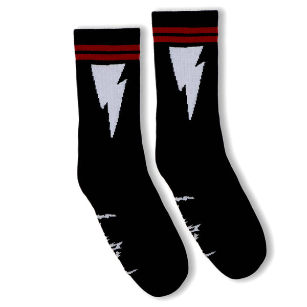 SOCCO Organics | Mike Vallely Lightning Bolt Socks | Red
