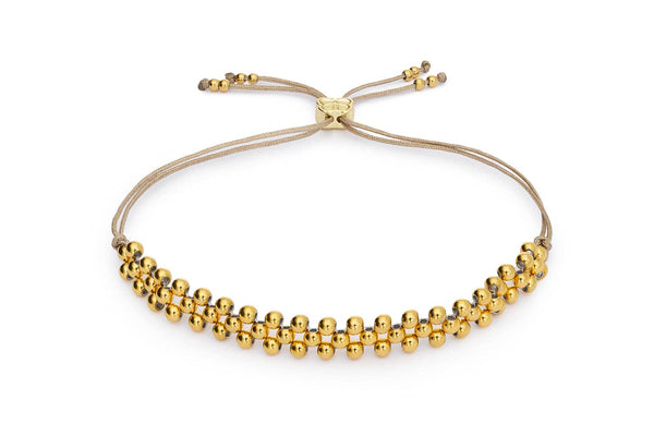 Marisol Gold Beaded Friendship Bracelet