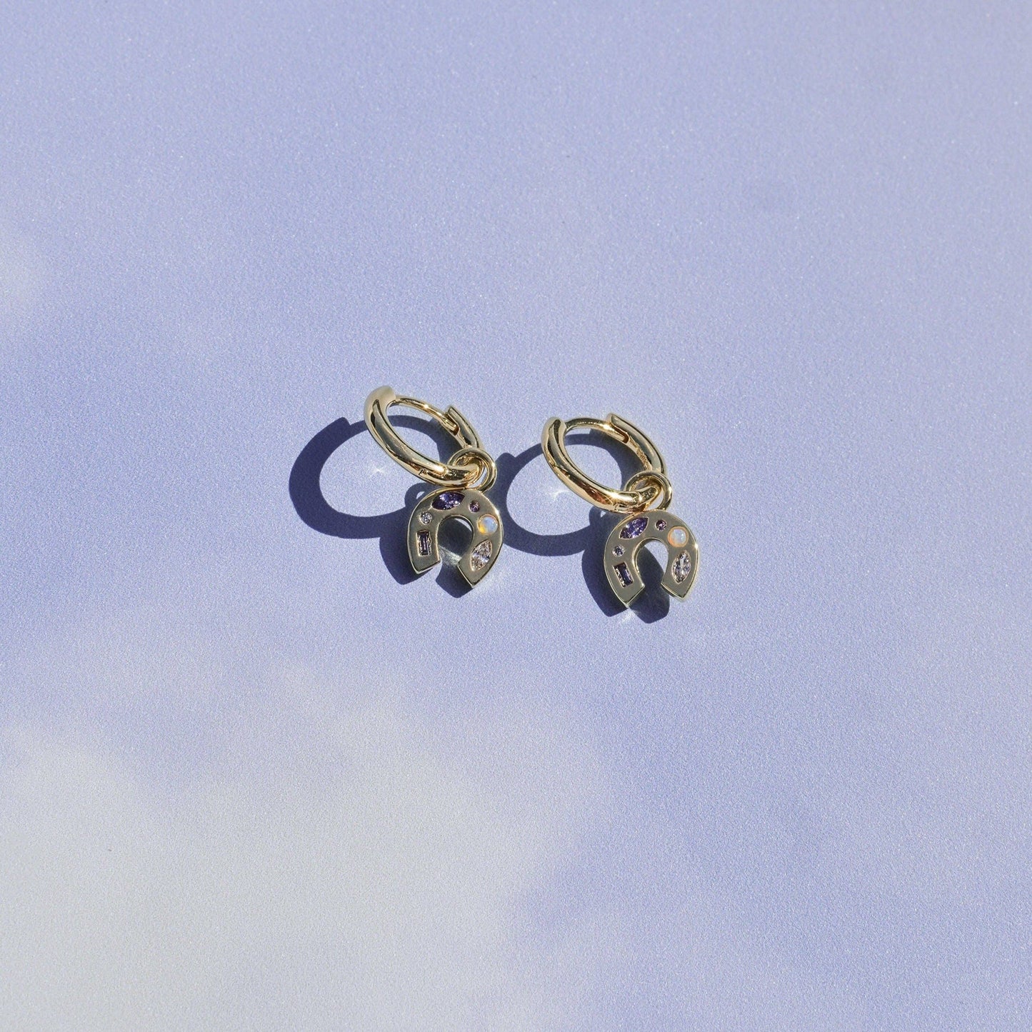 Mini Lucky Charm Hoop Earrings