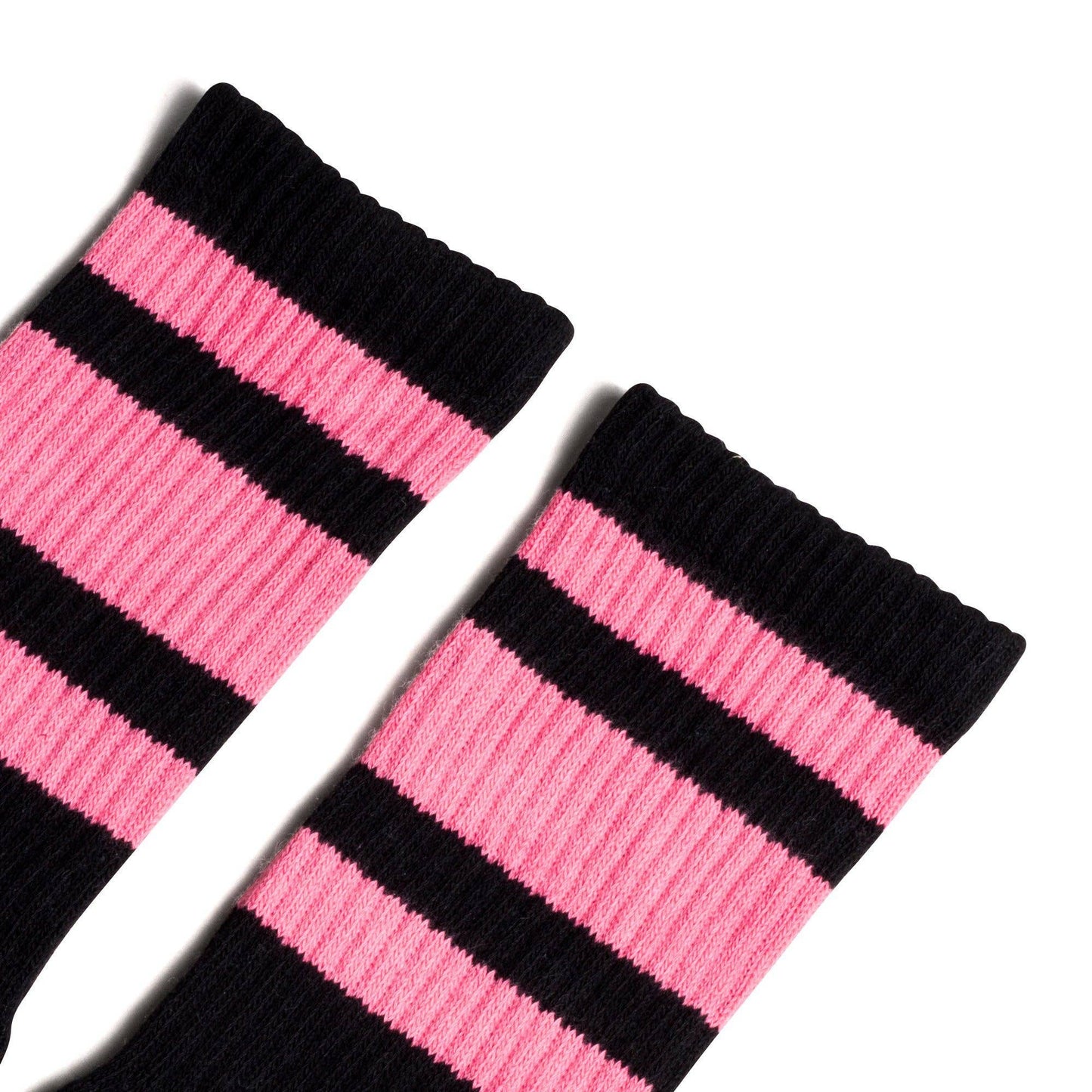 SOCCO Crew | Black with Pink Stripes