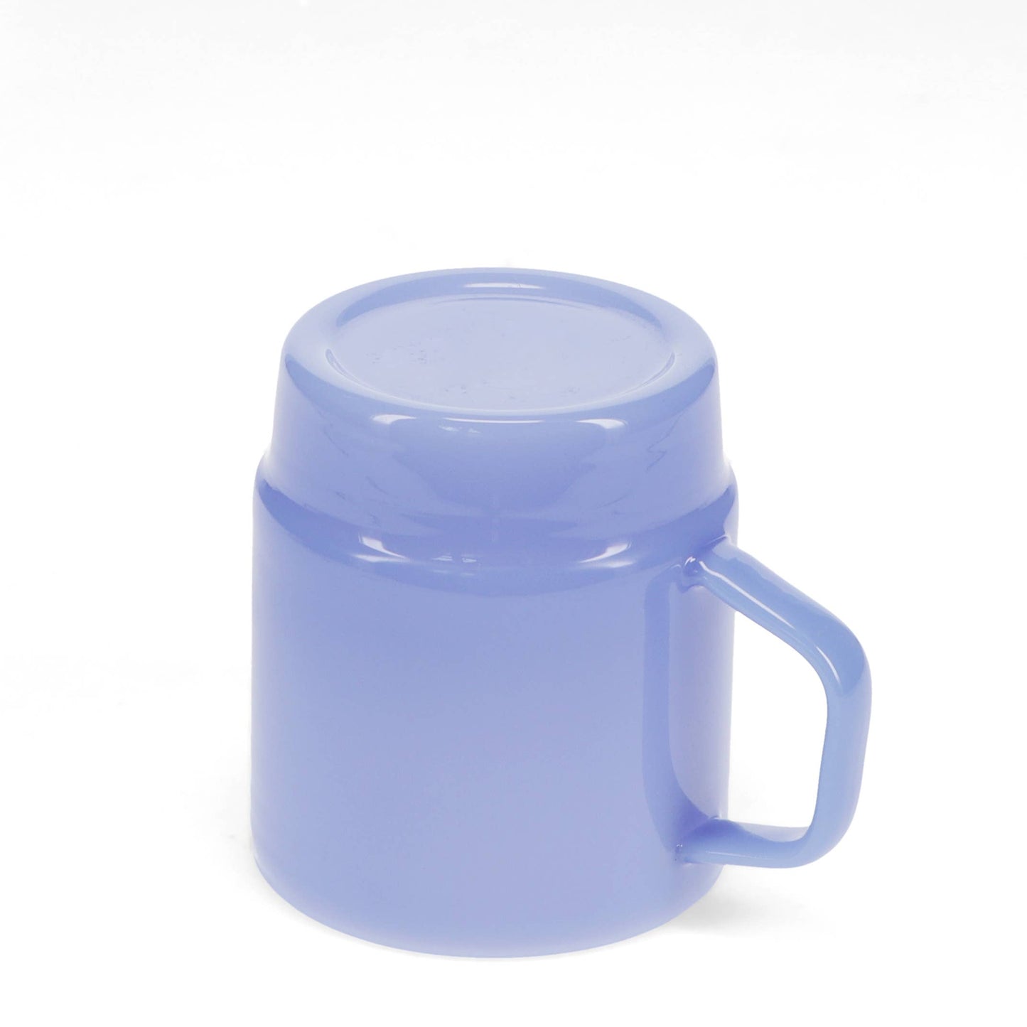 Stacking glass coffee cup 280ml - Milky blue