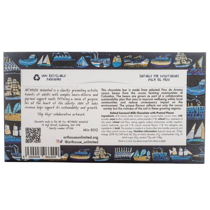 Ship Ahoy, Salted Caramel Milk Chocolate with Pretzel Pieces