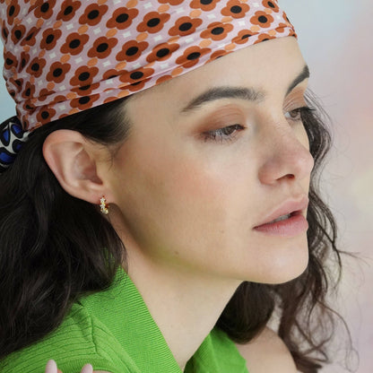 Starry Huggie Hoop Earrings