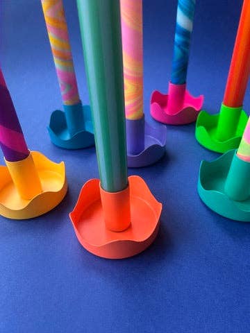 Orange Colour Pop Wavy Candle Holder